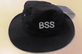 sun hat with BSS embroidered on it